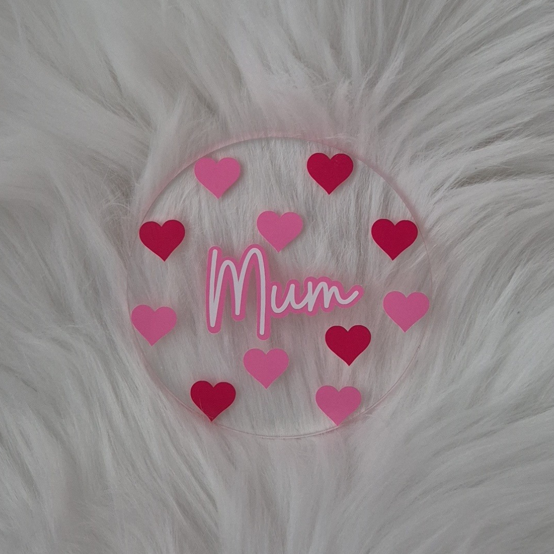 Heart Glass Mug & Coaster