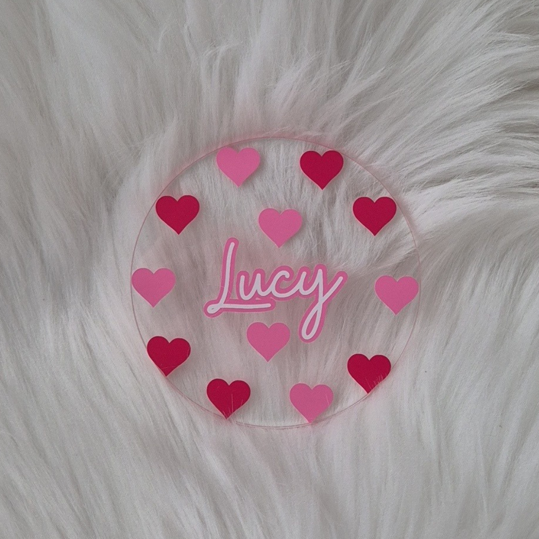 Heart Glass Mug & Coaster