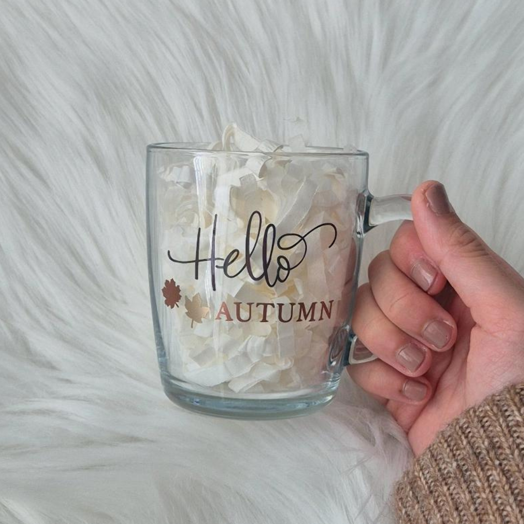 Hello Autumn Glass Mug