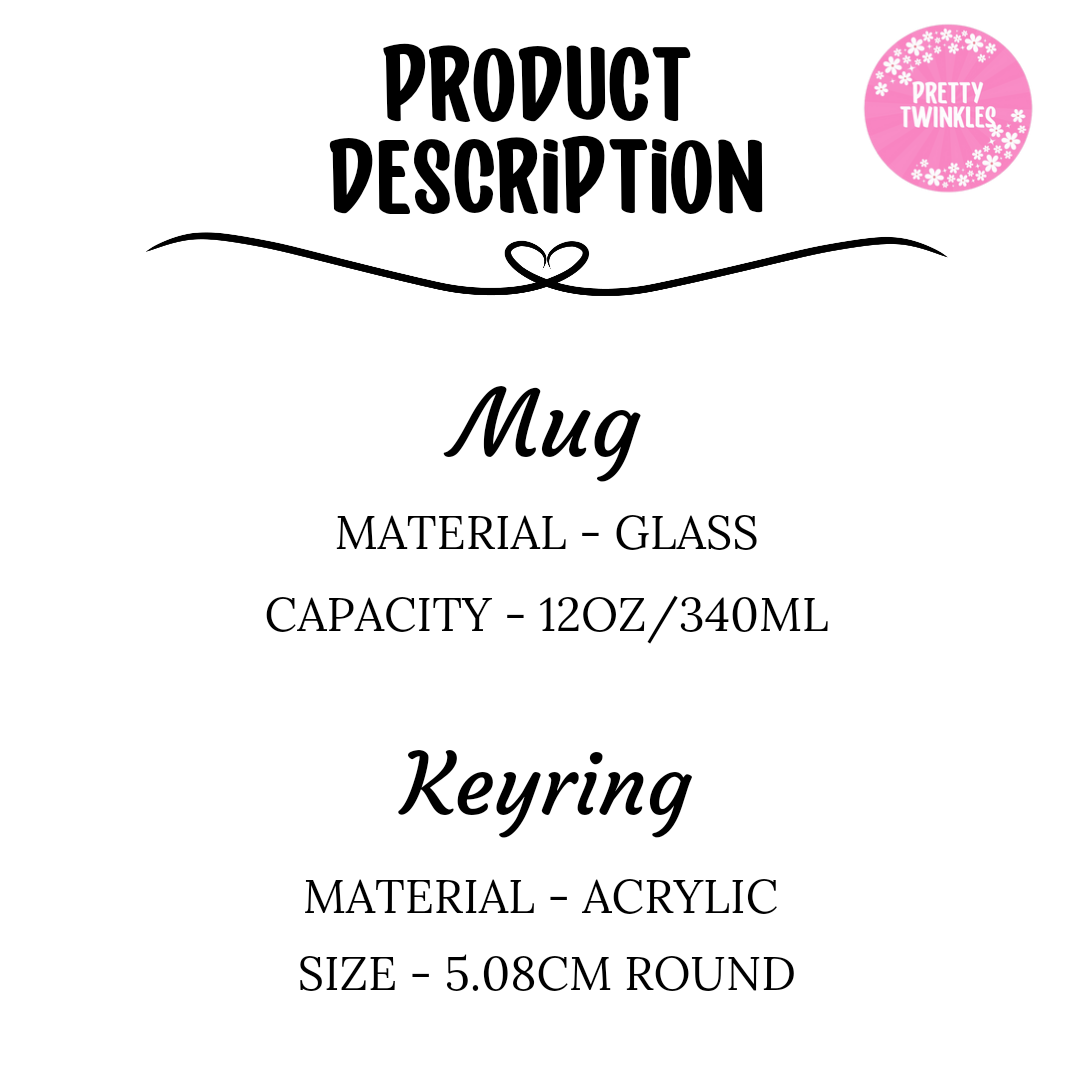 Personalised Glass Mug Name & Initials