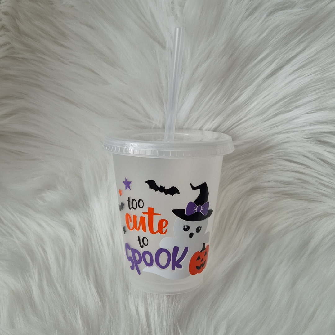 Too Cute To Spook Kids Halloween Tumbler