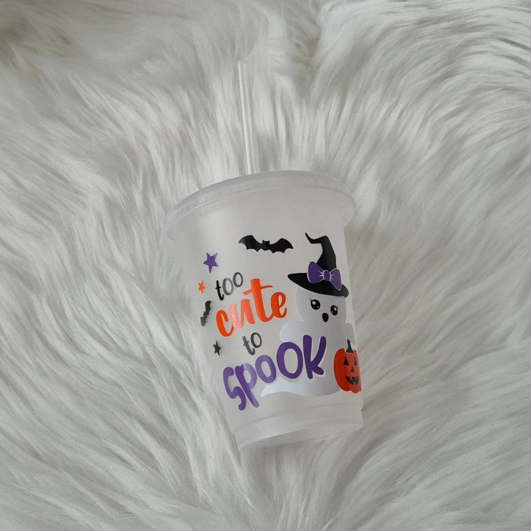 Too Cute To Spook Kids Halloween Tumbler