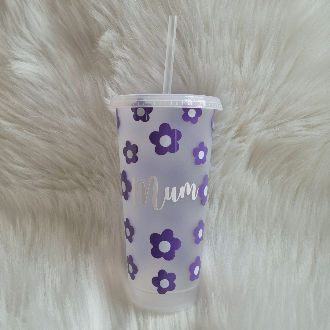 Mum Personalised Flower Tumbler