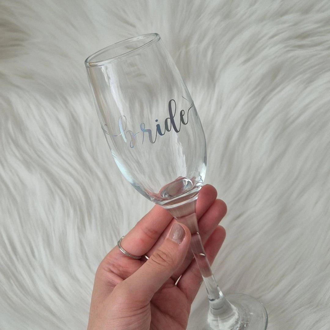 Bridal glass flute