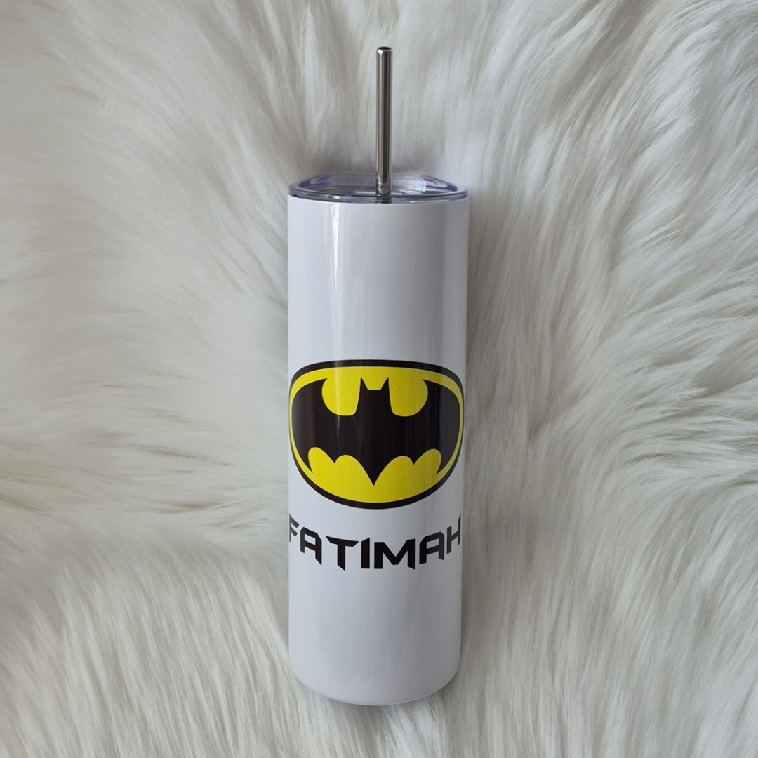 Personalised Batman Coffee Stainless Steel Tumbler For Hot & Cold Drinks