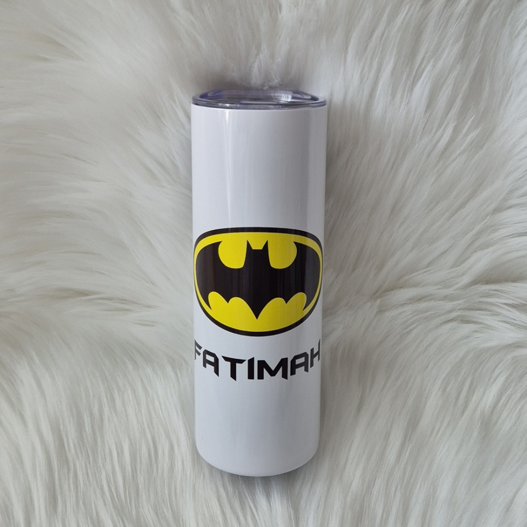 Personalised Batman Coffee Stainless Steel Tumbler For Hot & Cold Drinks