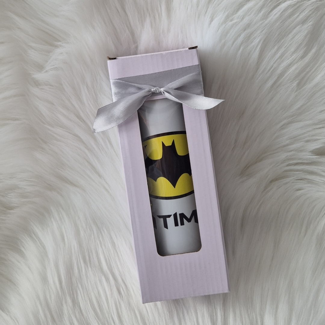 Personalised Batman Coffee Stainless Steel Tumbler For Hot & Cold Drinks