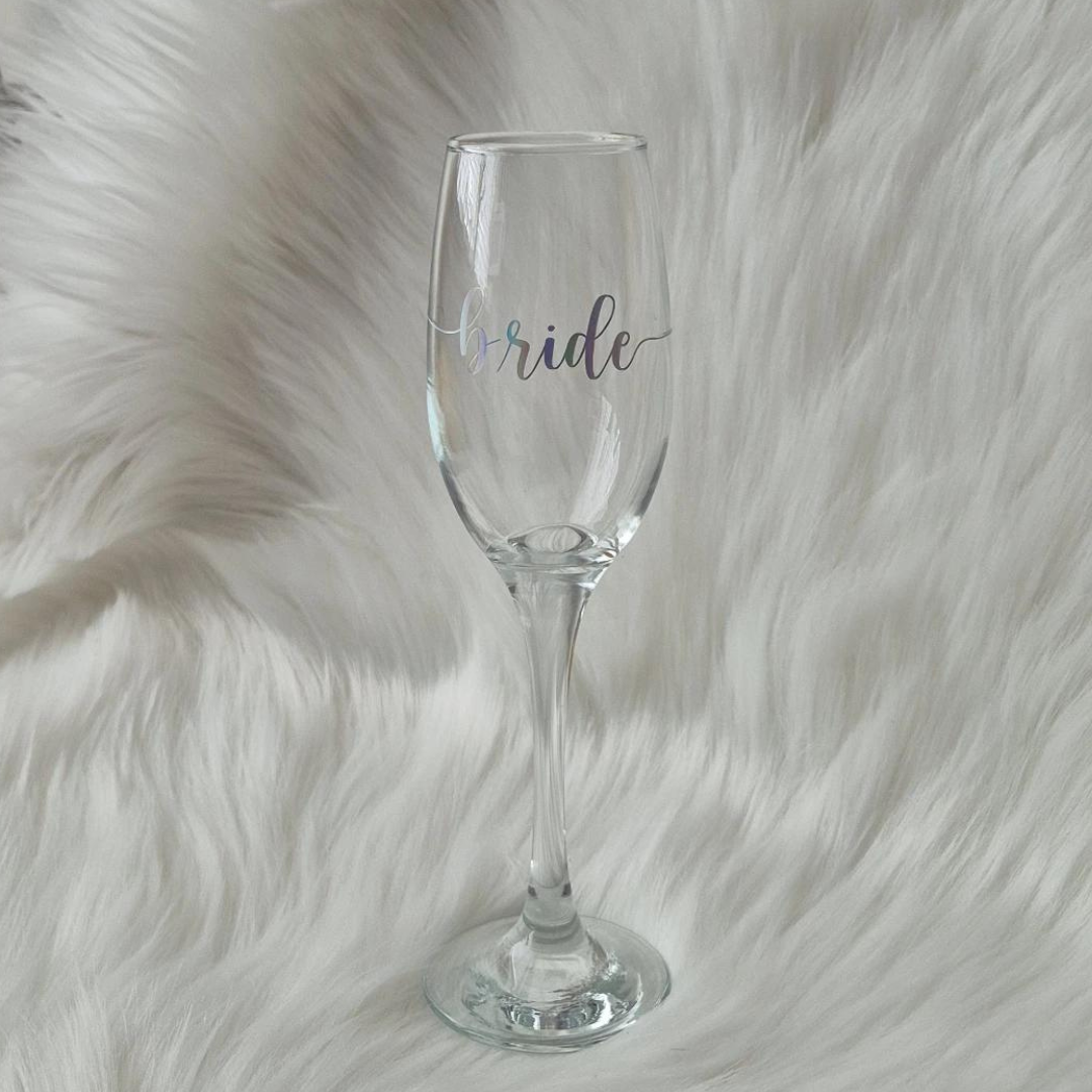 Bridal glass flute