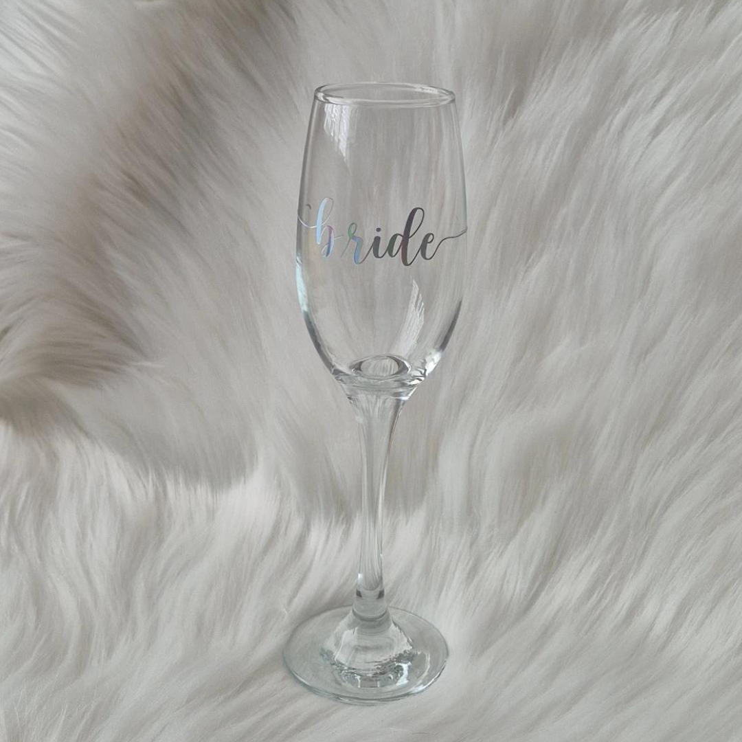 Bridal glass flute