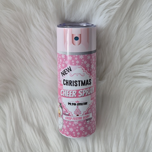 Christmas Cheer Spray Tumbler Stainless Steel With Straw
