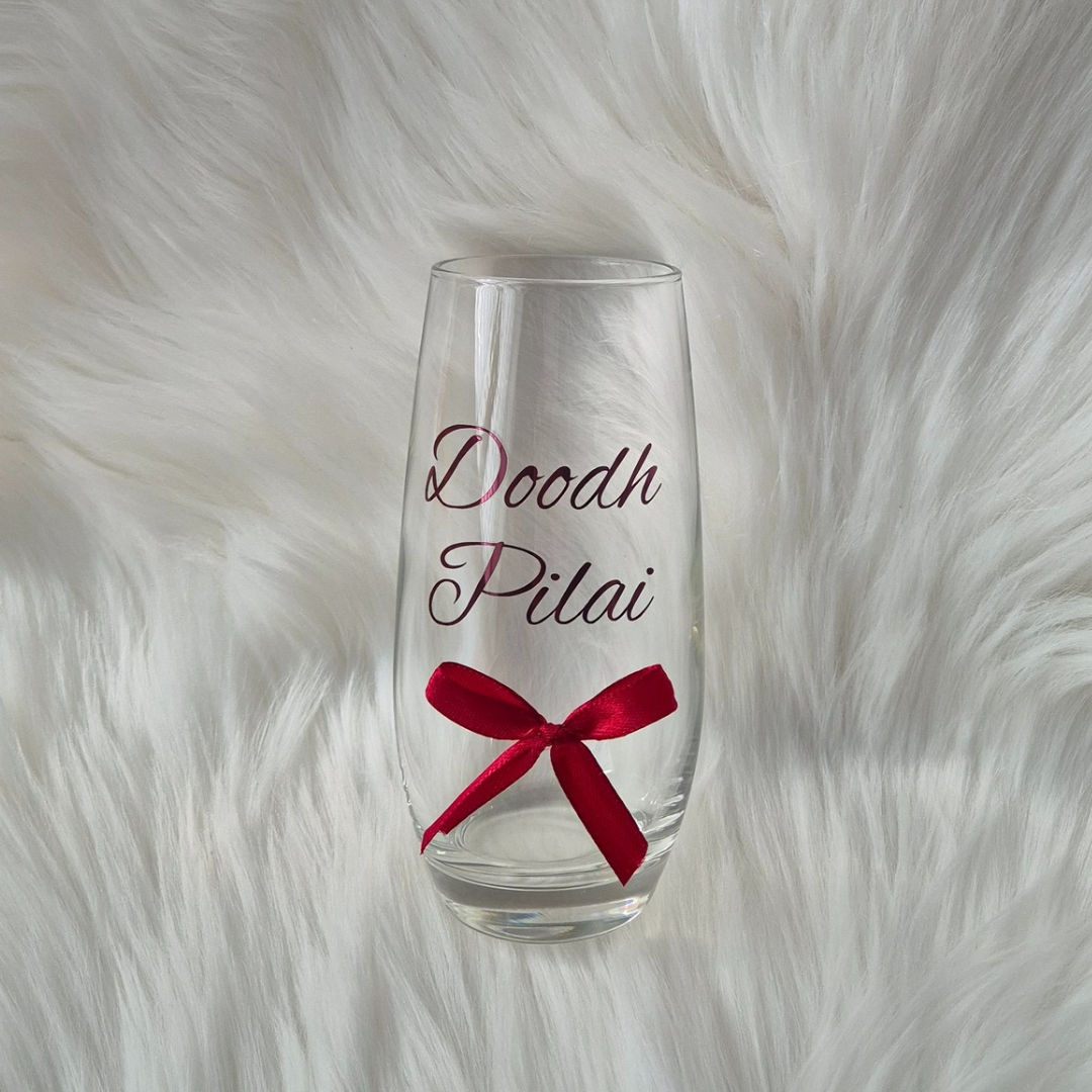 Doodh Pilai Wedding Glass & Decorative Coaster Set