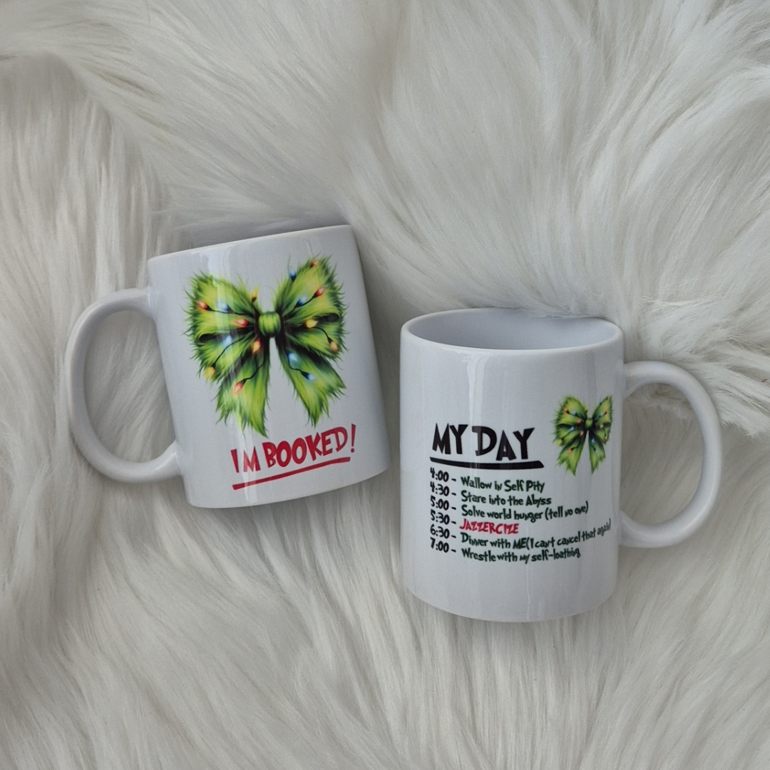 Grinch Bow Ceramic Mug