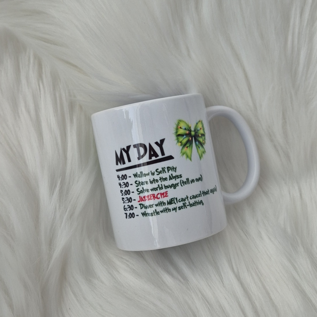 Grinch Bow Ceramic Mug
