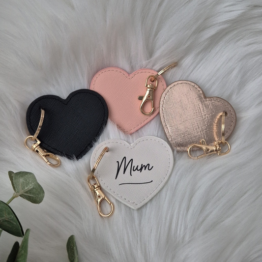 Heart Leather Keyring