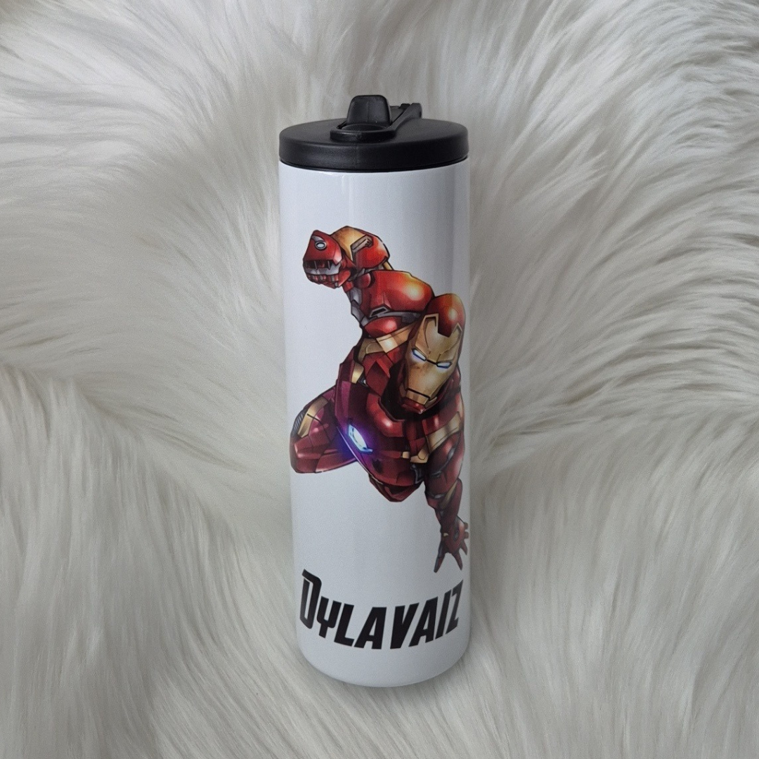 Kids Iron man Personalised Waterbottle