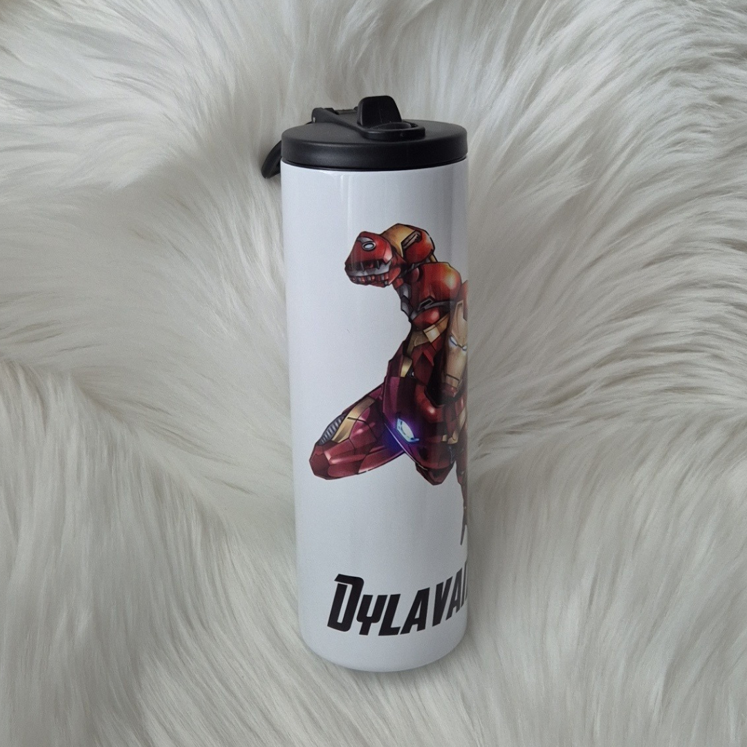 Kids Iron man Personalised Waterbottle