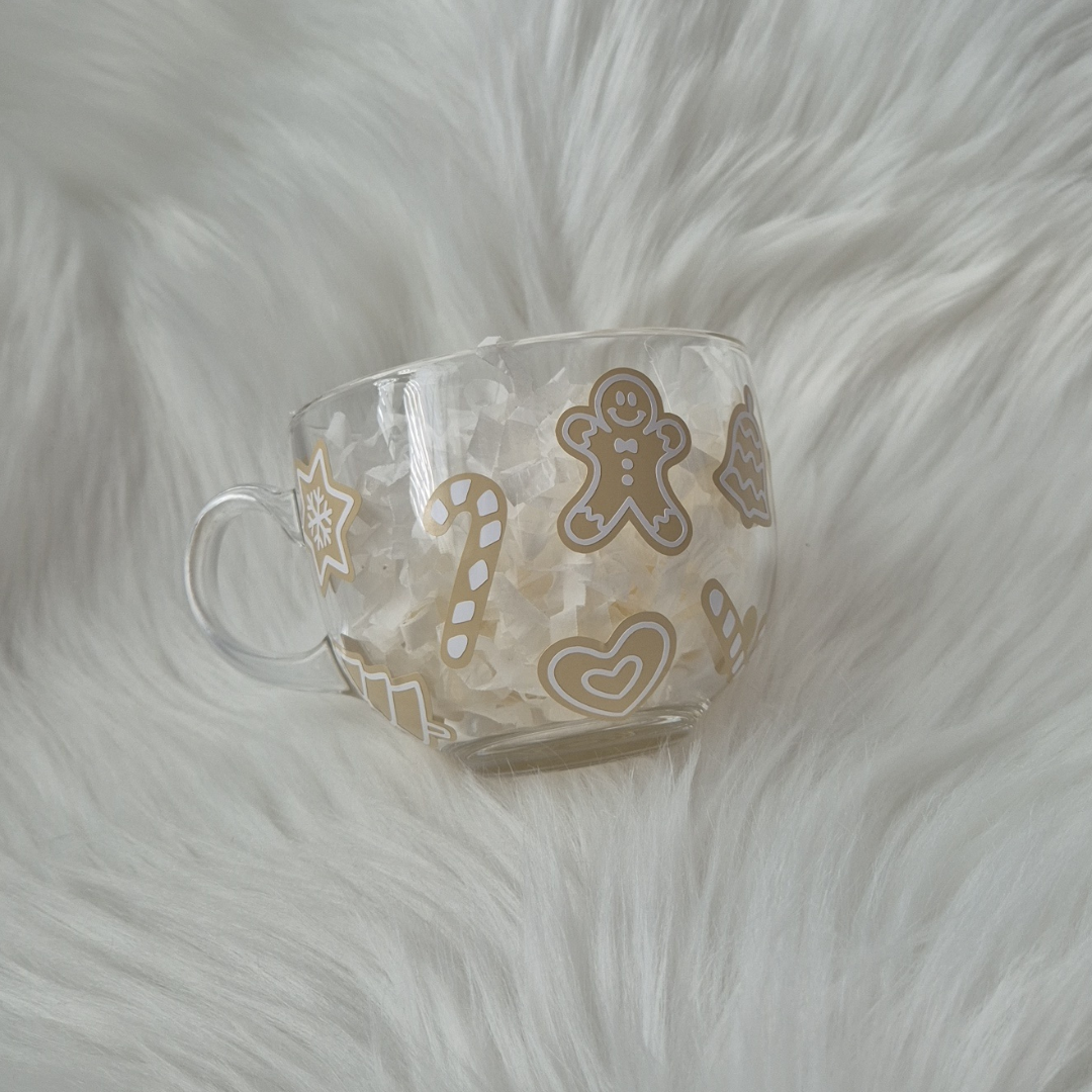 Personalised Christmas Cookie Glass Mug