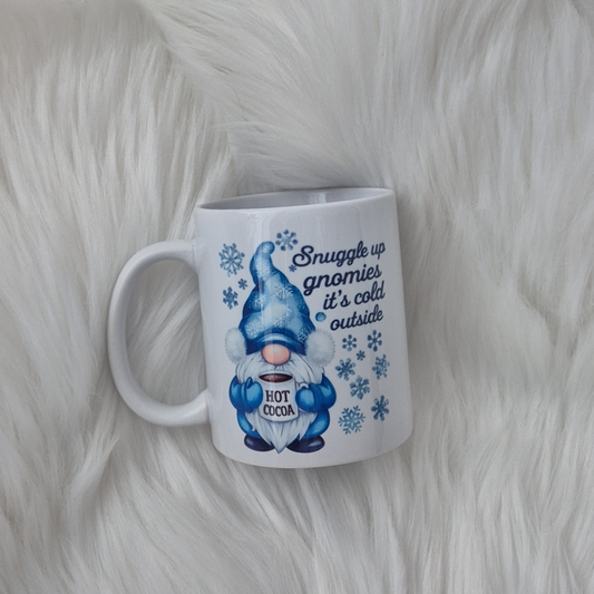 Snuggle Up Gnomies It's Cold Outside Ceramic Mug