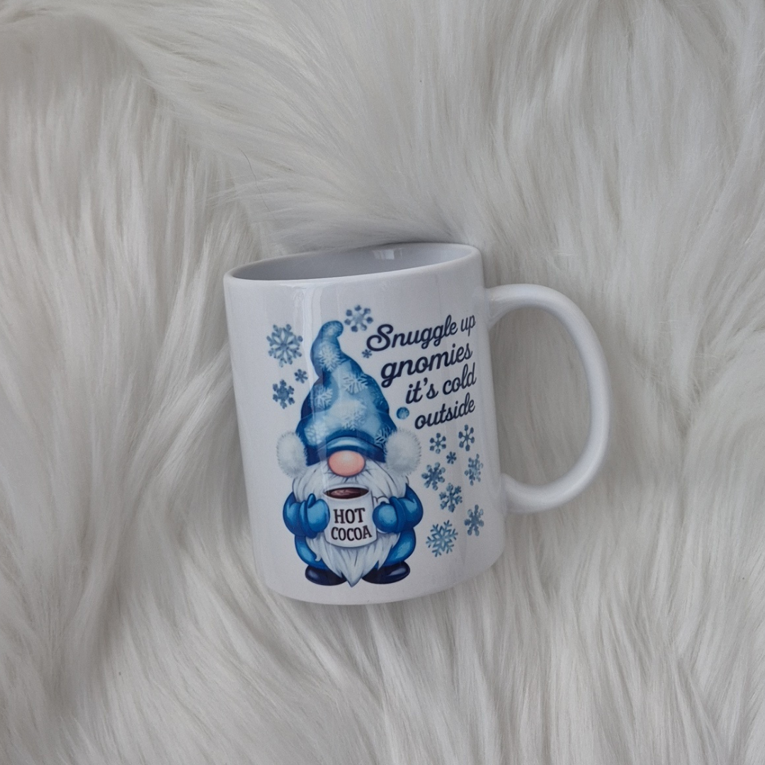 Snuggle Up Gnomies It's Cold Outside Ceramic Mug