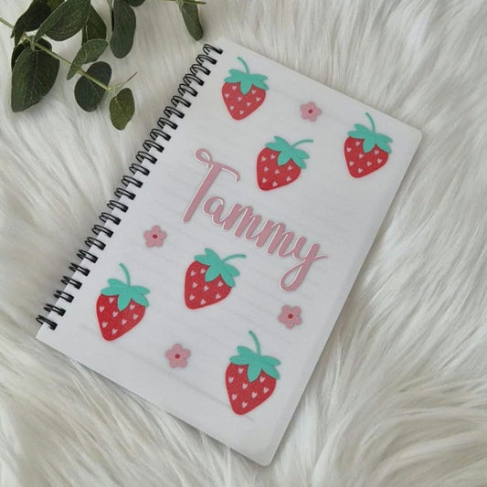 Strawberry Personalised Notebook - A5