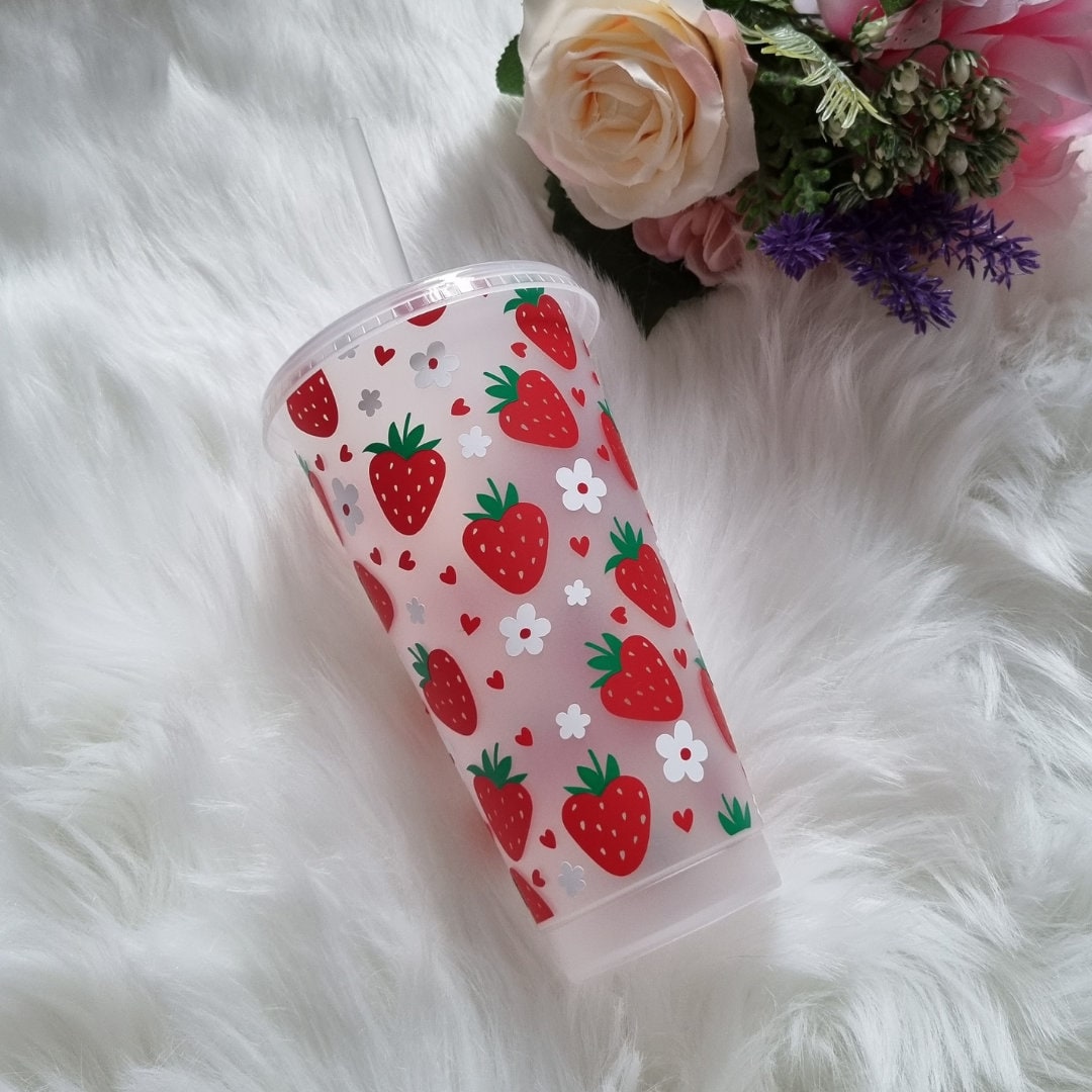 Strawberry & Flower Tumbler