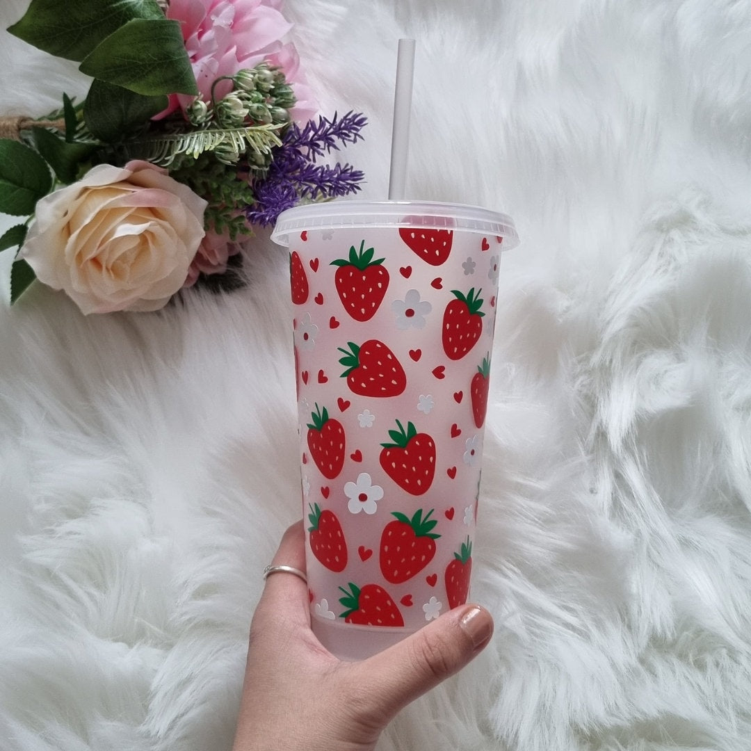 Strawberry & Flower Tumbler