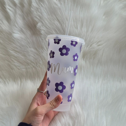 Mum Personalised Flower Tumbler