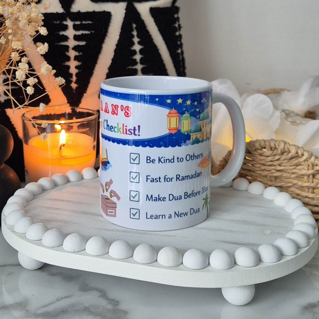 Ramadan Checklist Mug for Kids - Pretty Twinkles 