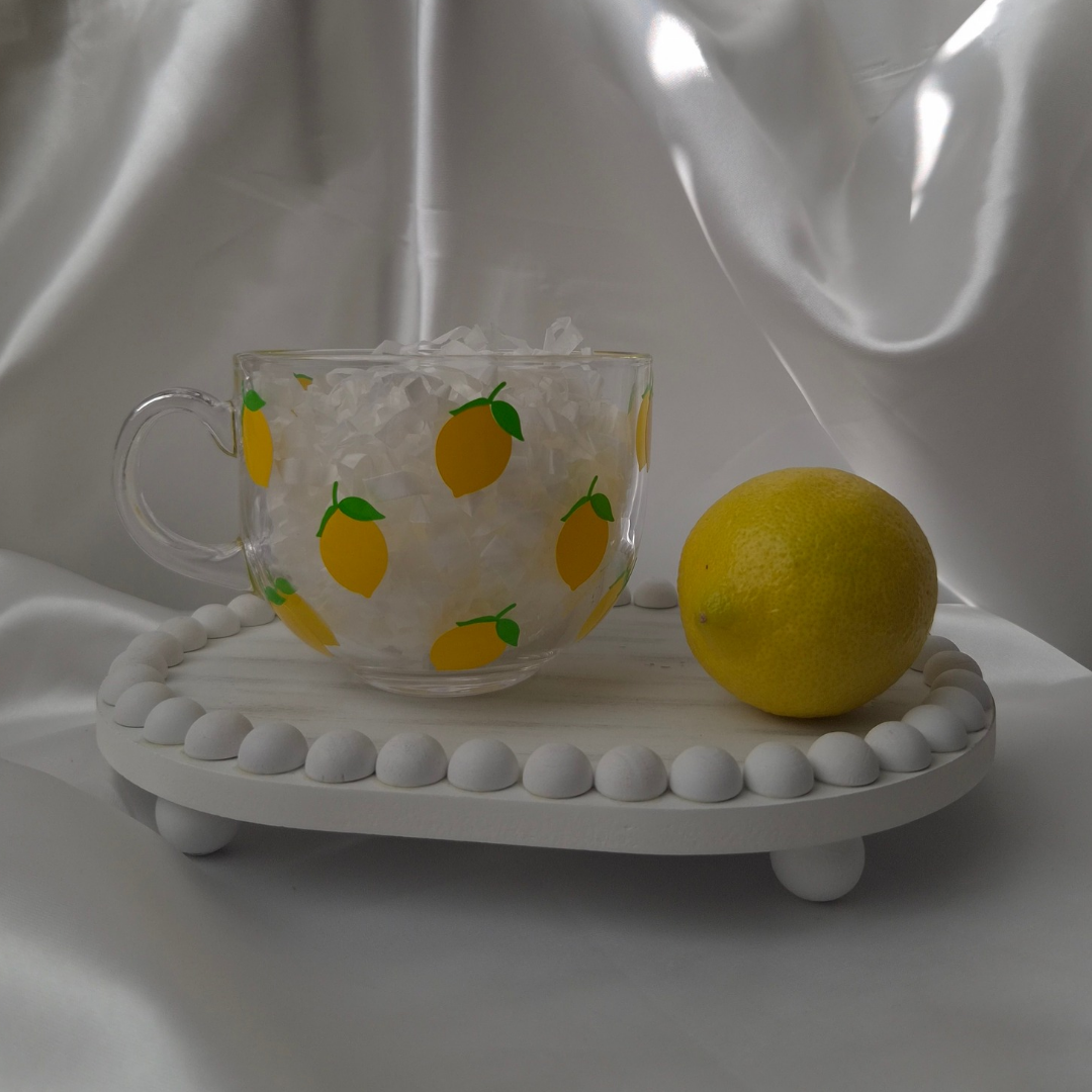 Lemon Glass Mug Personalised | Summer gift