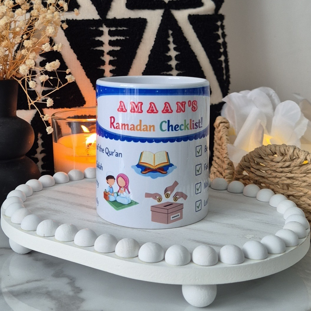 Ramadan Checklist Mug for Kids - Pretty Twinkles 