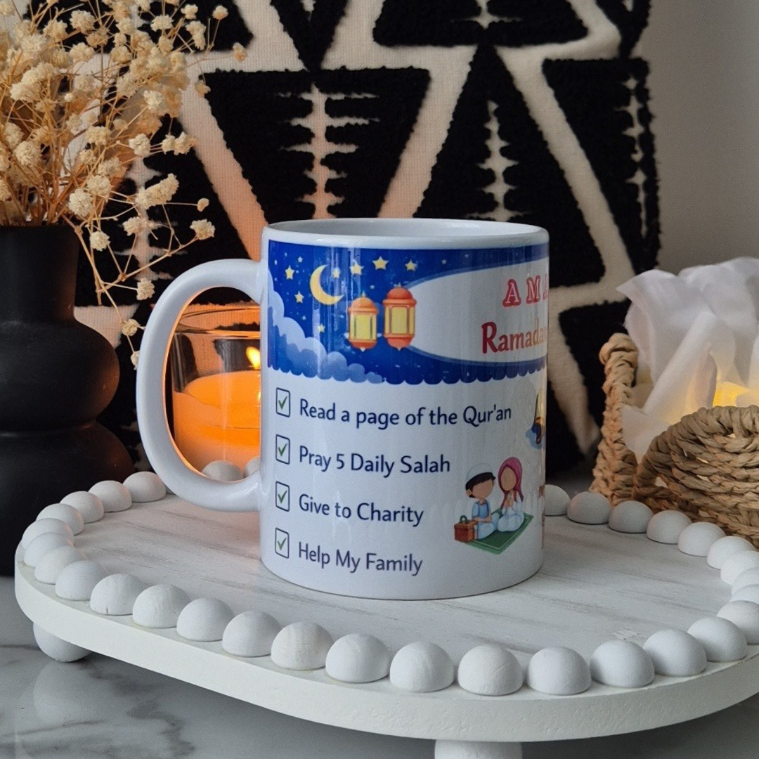 Ramadan Checklist Mug for Kids - Pretty Twinkles 