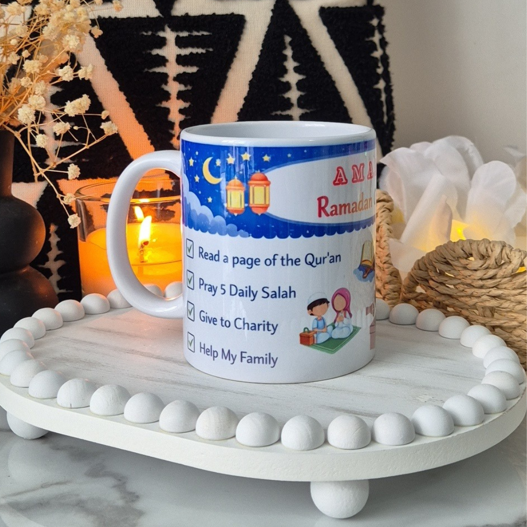 Ramadan Checklist Mug for Kids - Pretty Twinkles 
